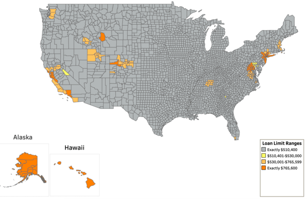 2020 loan limit map