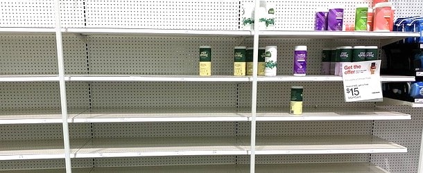 empty shelves