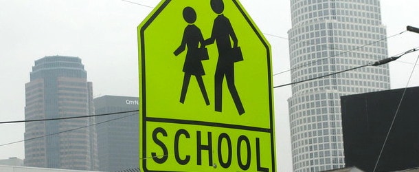 school sign