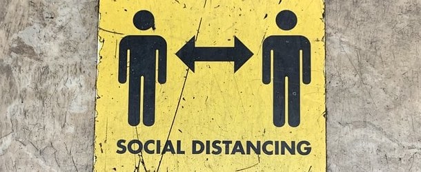 social distancing sign